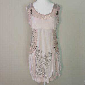 Angels Never Die Boho Tunic Dress Pink Size 2